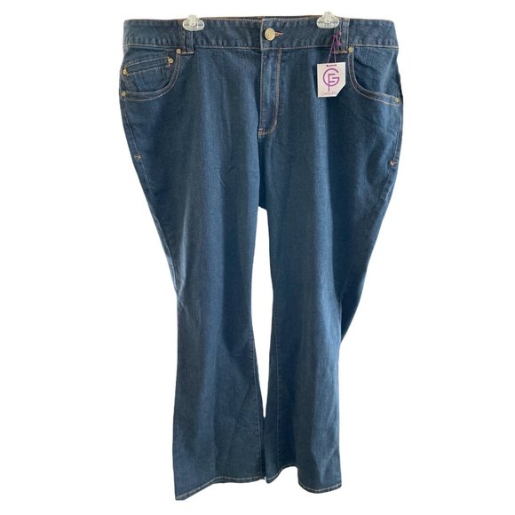 Lane Bryant Denim - Lane Bryant Slim Boot Cut Jeans Genius Fit Plus Sz 26 Average Dark Denim NWT